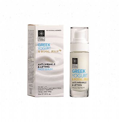 BODY FARM Αντιρυτιδικος & lifting ορος προσωπου Γιαουρτι & βασιλικος πολτος