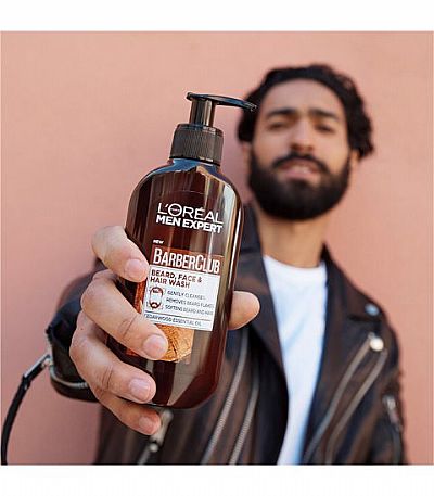 LOREAL BARBER CLUB ΚΑΘΑΡΙΣΜΟΣ 3 ΣΕ 1 ΓΙΑ ΠΡΟΣΩΠΟ ΜΟΥΣΙΑ ΜΑΛΛΙΑ