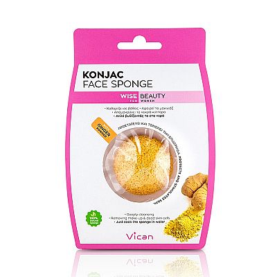 Vican Wise Beauty Konjac Face Sponge With Ginger Powder 
