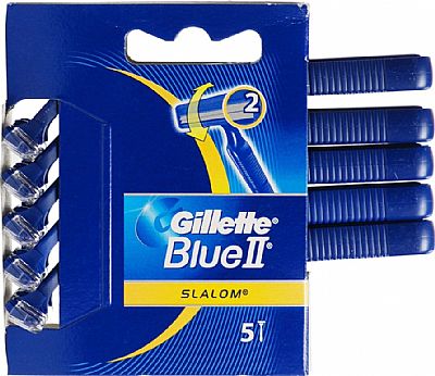 GILLETTE ΞΥΡΑΦΑΚΙΑ ΑΝΤΡΙΚΑ BLUE II SLALOM ΑΝΤΡΙΚΑ (5τεμ.)