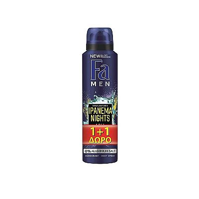 FA Deo Spray Men Ipanema Nights 150ml 1+1 ΔΩΡΟ