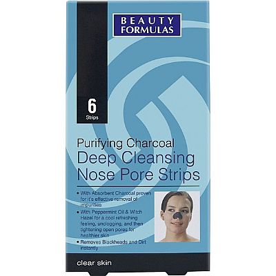 Beauty Formulas Charcoal Nose Pore Strips 6pcs