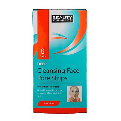 Beauty Formulas Ταινίες Καθαρισμού των Πόρων σε Μέτωπο & Πηγούνι 6τεμ