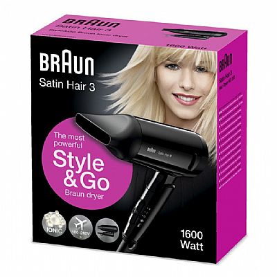 Braun HD350 Style & Go 1600W Σεσουάρ Ταξιδίου, 1 τεμάχιο
