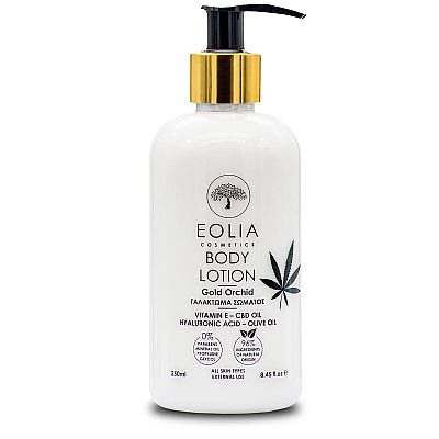 EOLIA Λοσιόν Σώματος με Υαλουρονικό Οξύ, Έλαιο Κάνναβης και άρωμα Χρυσή Ορχιδέα