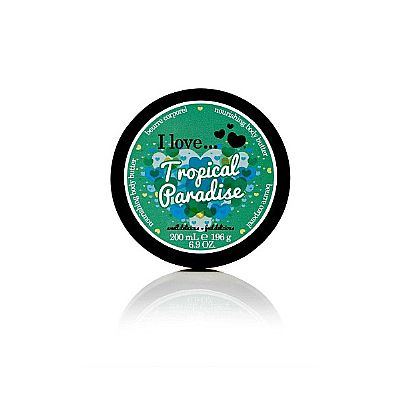 I Love Body Butter Tropical Paradise Πλούσια κρέμα σώματος με άρωμα ανανά και εξωτικών λουλουδιών 200ML