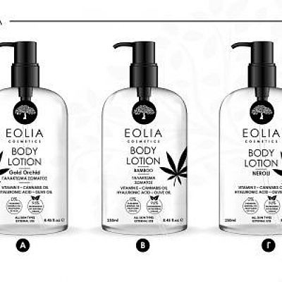 Eolia Cosmetics Body Lotion με CBD gold orchid 250ML+neroli portofino 250ML