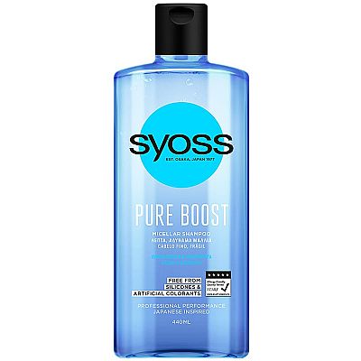 Syoss Micellar Σαμπουάν Pure Boost για Λεπτά, Αδύναμα Μαλλιά 440ml 