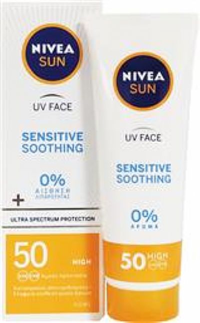 Nivea Sun Face Cream Sensitive Soothing SPF50 50ml 