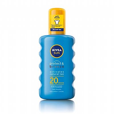 Nivea Sun Protect & Bronze Spray spf20 200ml