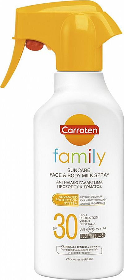 Carroten Family Suncare Face & Body Milk Spray SPF30 300ml
