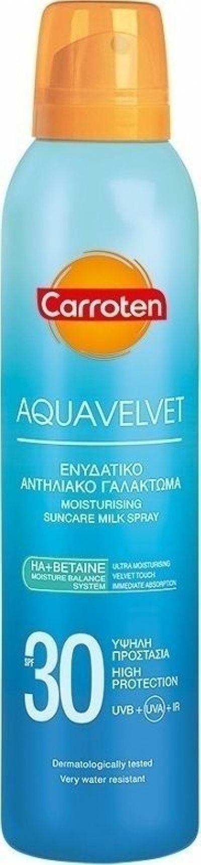 Carroten Aquavelvet Moisturizing Suncare Milk Spray spf30 200ml