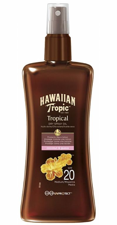 Hawaiian Tropic Coconut & Guava Protective Dry Spray Oil spf20 200ml