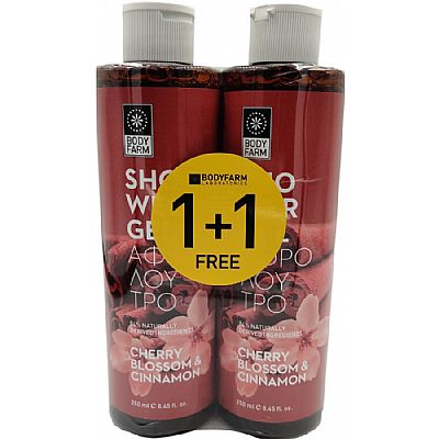 BODYFARM Cherry Blossom & Cinnamon 1+1 ΔΩΡ0 250ml + 250ml