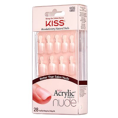 KISS Salon Acrylic French Nude SQUARE SHORT 