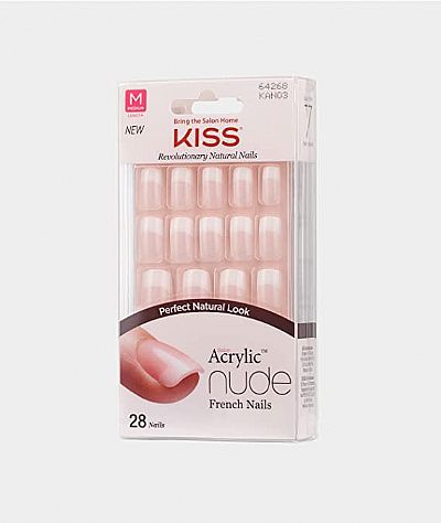 KISS Salon Acrylic French Nude SQUARE LONG