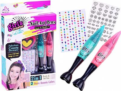 NAIL ART PENS PAINT & SKETCH 2 BASIC BEAUTY COLORS