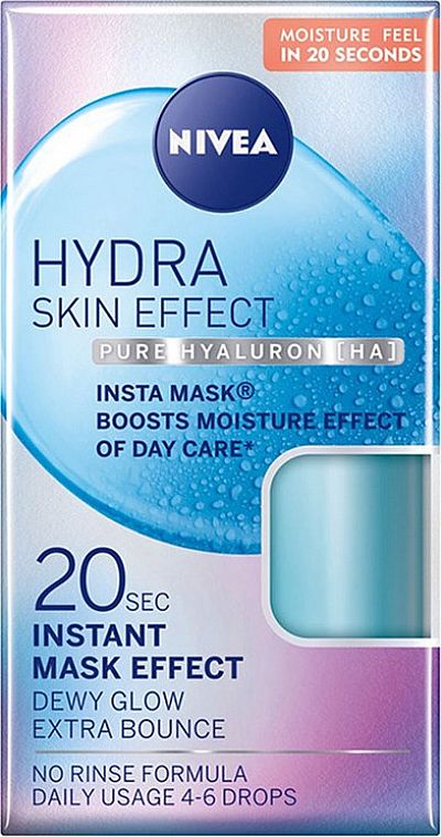 Nivea Hydra Skin Effect Hyaluron Ιnsta Mask Μάσκα Προσώπου Ημέρας ʼμεσης Ενυδάτωσης, 100ml