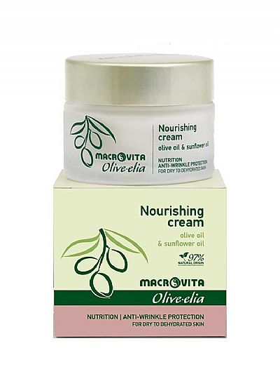 24ωρη Θρεπτική Κρέμα με λάδι ελιάς & ηλιέλαιο Olive-elia Macrovita 50ML