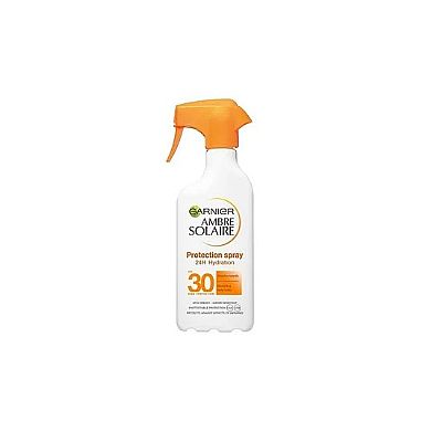 Garnier Ambre Solaire Protection Spray Trigger 24h Hydration SPF30 Αντηλιακό Γαλάκτωμα Σε Spray 300ml