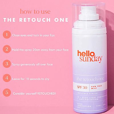 Hello Sunday The Retouched One - Αντηλιακό mist Προσώπου SPF30 75ml