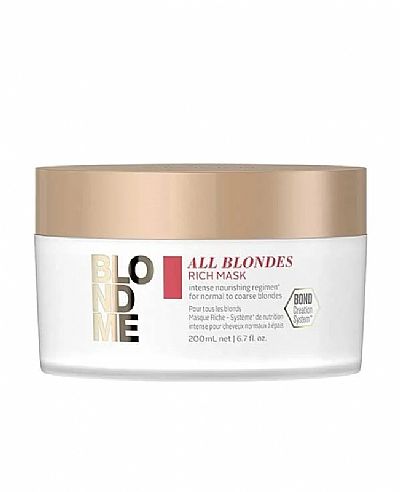 SCHWARZKOPF PROFESSIONAL BLONDME ALL BLONDES RICH MASK 200ML