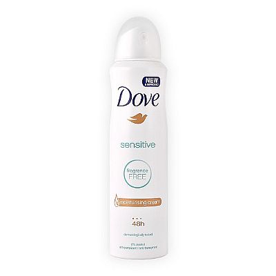 Dove Sensitive Fragrance Free deodorant spray 150ml