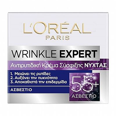 L' OREAL Wrinkle Expert 55+ Αντιρυτιδική Κρέμα Σύσφιξης Νύχτας 50ml