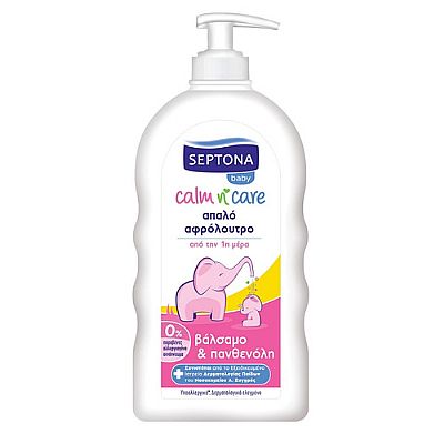Septona Baby Calm n' Care Βρεφικό Απαλό Αφρόλουτρο από την 1η Μέρα, με Βάλσαμο & Πανθενόλη 500ml