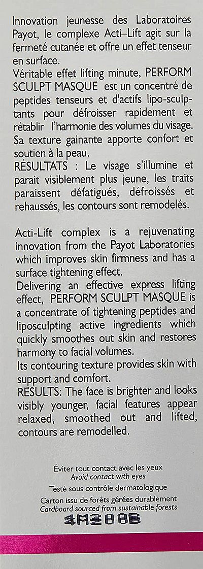PAYOT PERFORM SCULPT MASQUE 50ml
