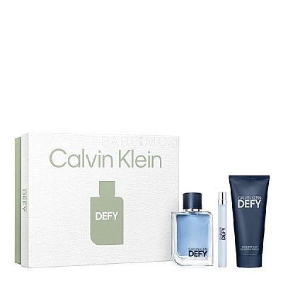 CALVIN KLEIN DEFY GIFT SET  EDT 100ml +EDT 10ml +SG 100ml