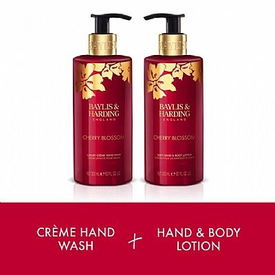 Baylis & Harding Boudiore Cherry Blossom Luxury Hand Care Gift Set 2*300ml