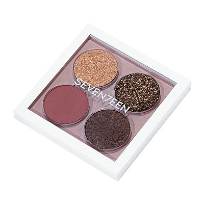 SEVENTEEN Vibrant Eyes Quad Palette No.07 Nude Poetry
