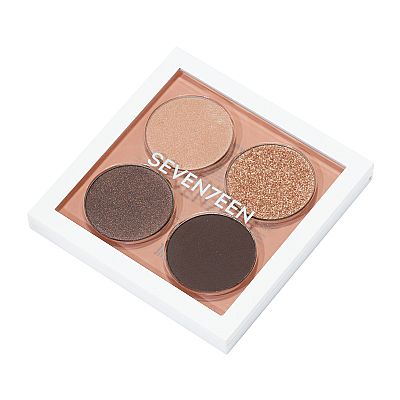 SEVENTEEN Vibrant Eyes Quad Palette No.08 Grey Secret