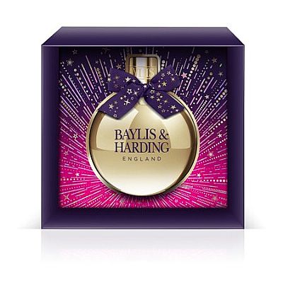 Baylis & Harding Moonlight Fig Festive Bauble Bath & Shower Bubbles Gift 250ml