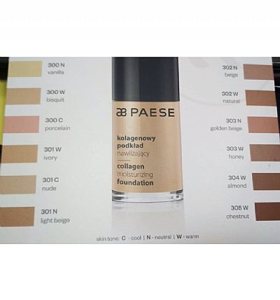PAESE Collagen Moisturizing foundation 30ml 300 PORCELAIN 