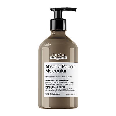 L'ORÉAL PROFESSIONNEL Absolut Repair Molecular Σαμπουάν Μοριακής Επανόρθωσης Χωρίς Θειικά ʼλατα για Ταλαιπωρημένα Μαλλιά 500ML